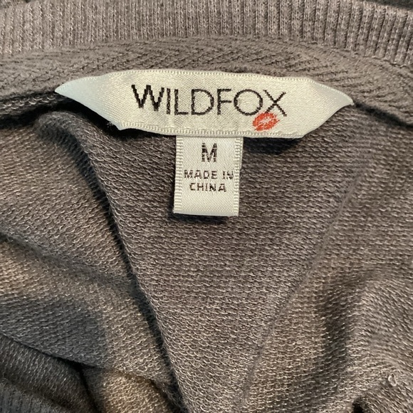 Wildfox Easy Does it Sommers Sweatshirt Size M Gray - Picture 6 of 7